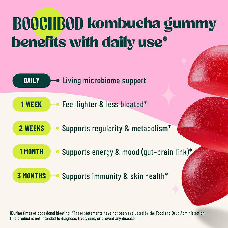 Probiotic Kombucha Gummies 60 Pcs